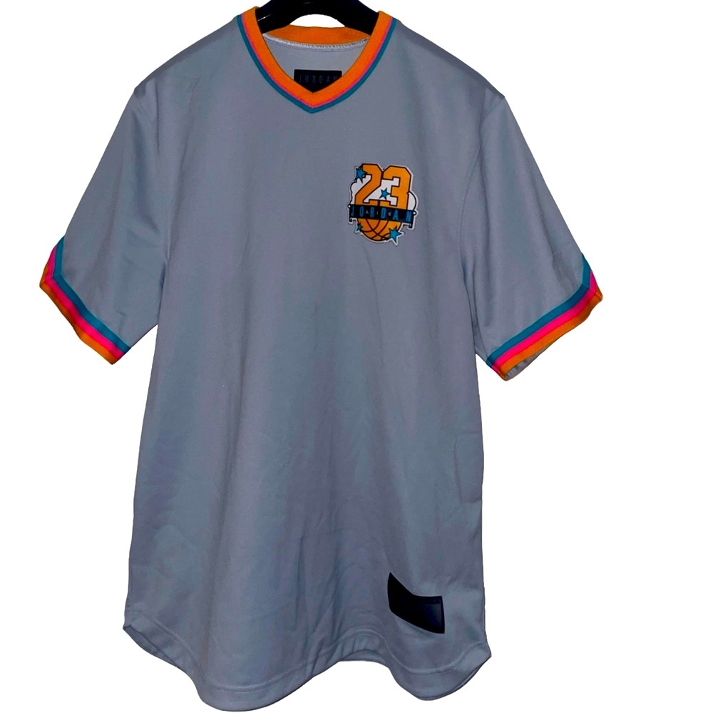 Nike Air Jordan Mens XL Gray Basketball Training Top Jersey AR3883-012